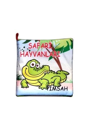 Safari Hayvanları Kumaş Sessiz Kitap T057 - Bez Kitap , Eğitici Oyuncak , Yumuşak Ve Hışırtılı T030200057