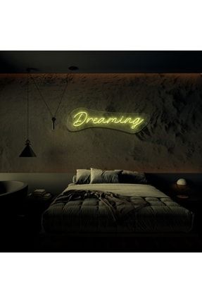 Dreaming - Neon Led Dekoratif Duvar Yazısı Aydınlatması Gece Lambası SMC-1004