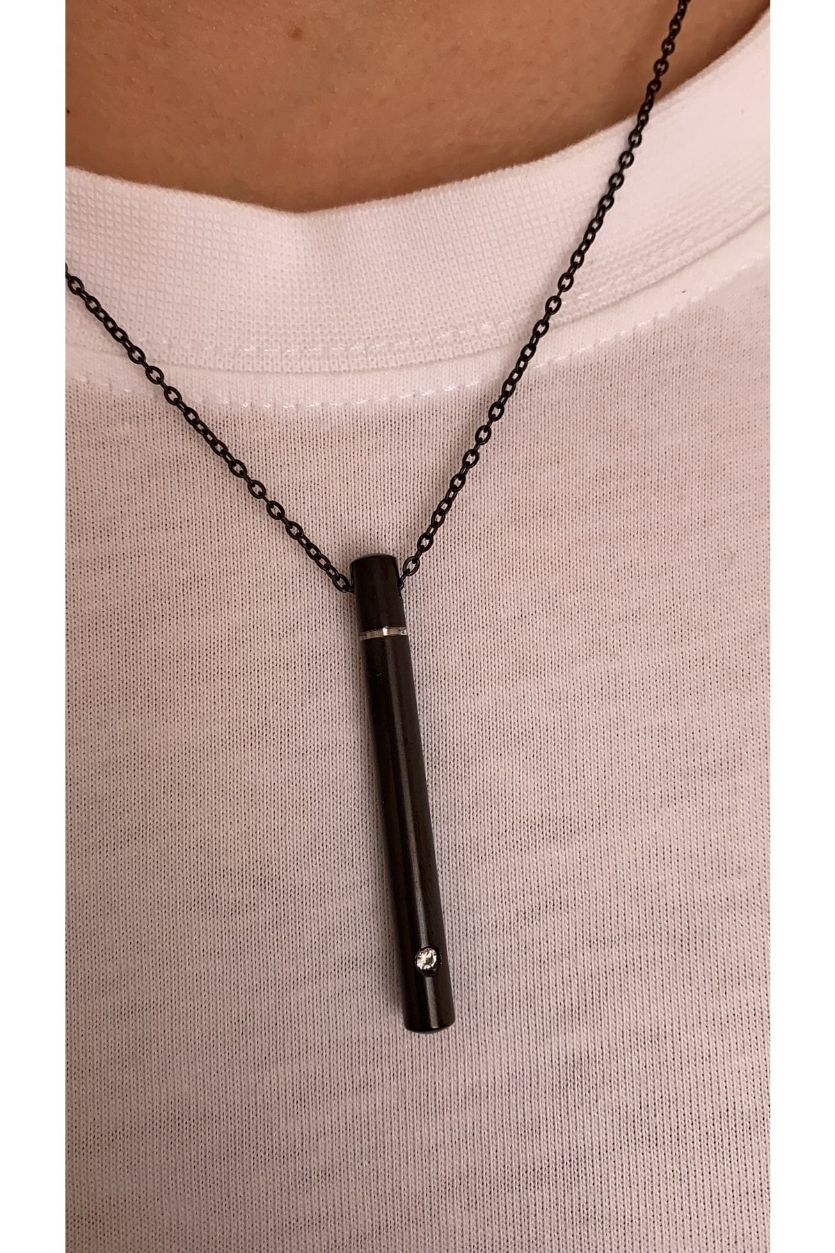 Stone bar shop necklace