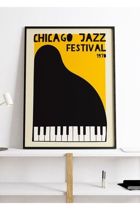 Chicago Jazz Festival Poster - Tablo Ölçülerinde Ve Yüksek Çözünürlükte - Çerçevesiz Poster POSTERXX56