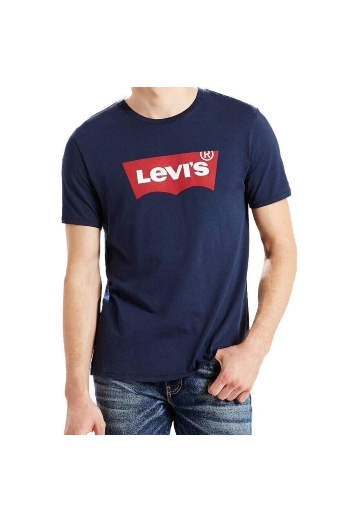 Levi's تی شرت آبی سرمه ای با لوگو مردانه 17783-0313