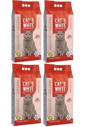 Cat's White - 4x5 Kg - Parfümsüz Ince Taneli Bentonit Kedi Kumu DYC-TRDYL1122-PT05K0000- X4K