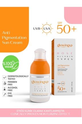 Anti Pigmentation Sun Cream 100 ml Alfa Arbutin Hyaluranic Acid Panthenol Rose-013