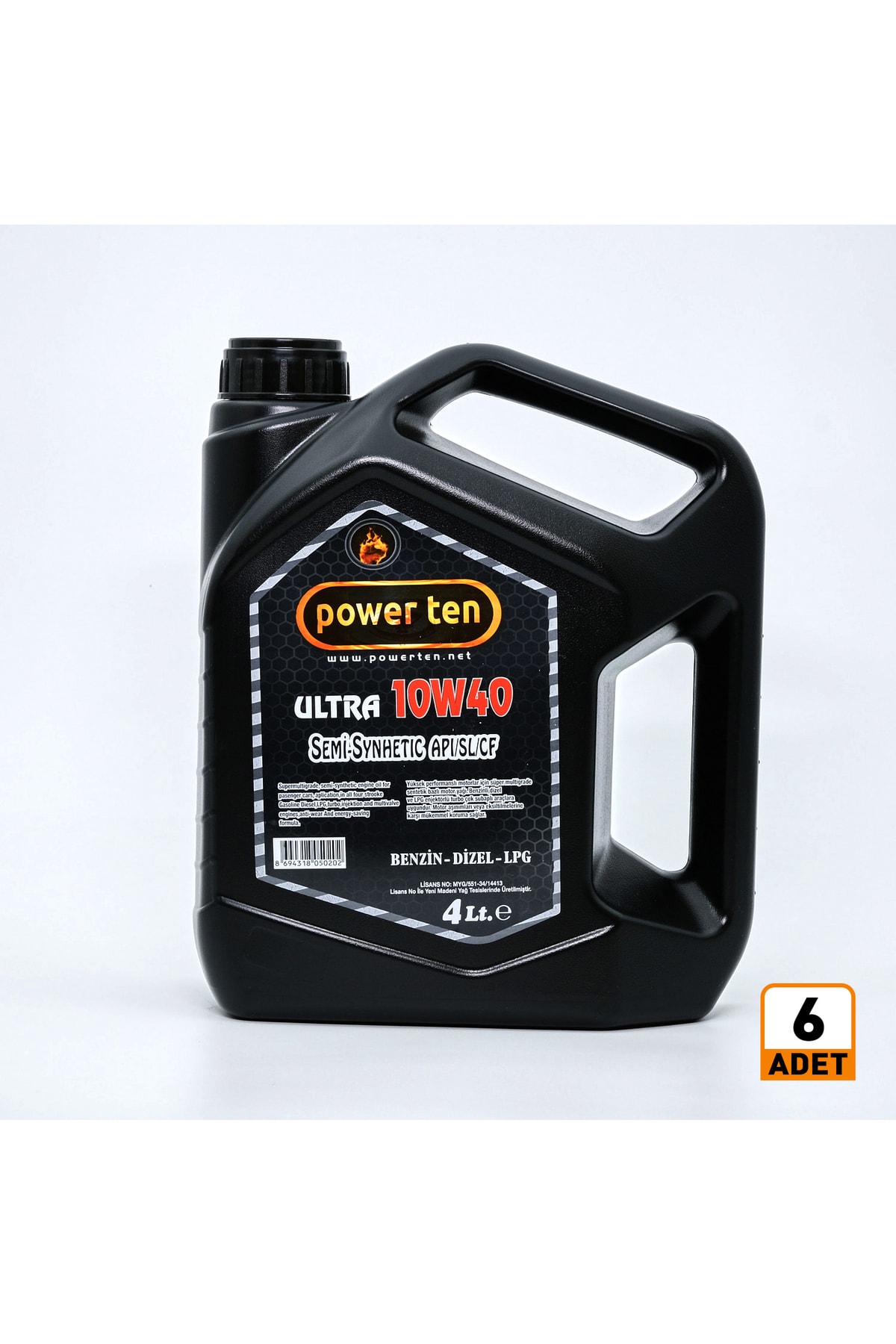 Powerten 10W40 Motor Yağı 4 Litre 6 Adet 1 Koli | 2025