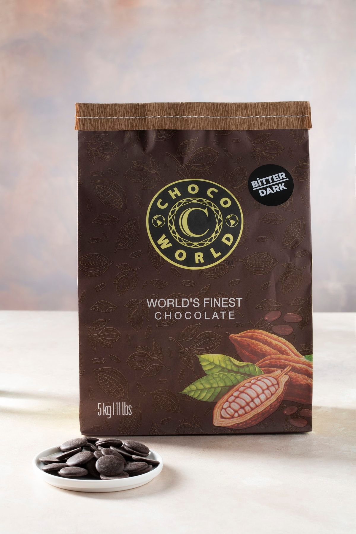 Chocoworld Bitter Kuvertür Pul Çikolata 5kg