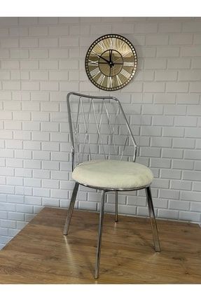 Yıldız Tel Mutfak Ofis Cafe Sandalyesi Gümüş 2 Adet yldztl123