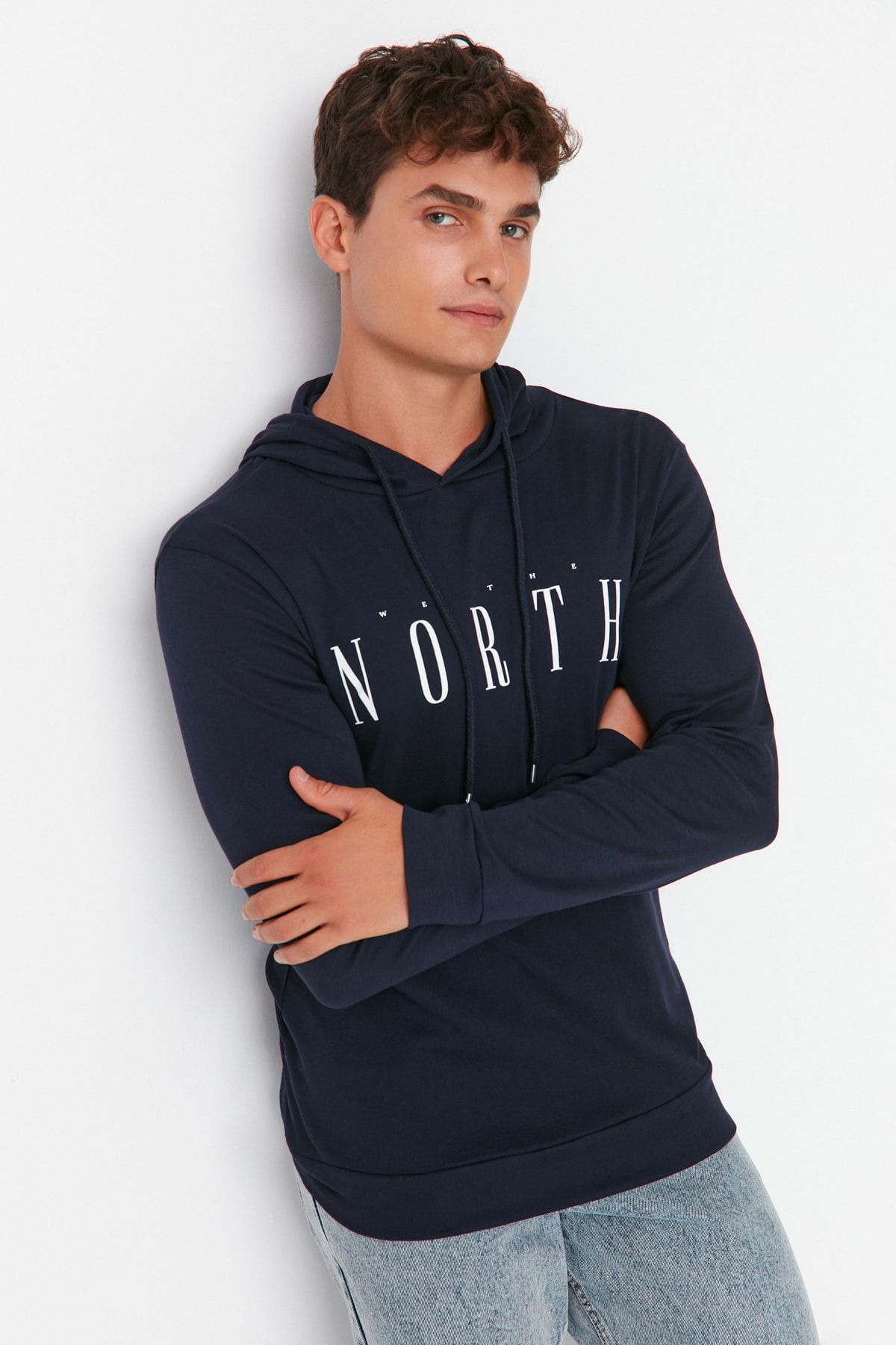 Trendyol Collection T-Shirt Dunkelblau Regular Fit EH7804