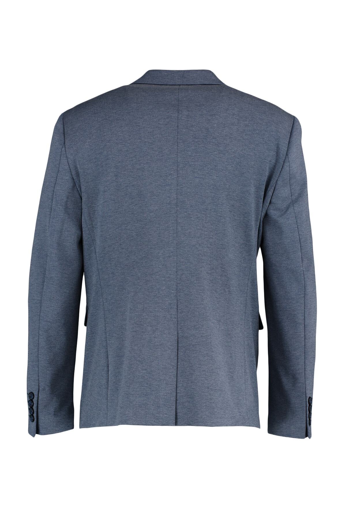 Trendyol Collection-Піджак-блейзер з еластичної тканини Indigo Slim Fit Orme TMNAW23CE00025 7