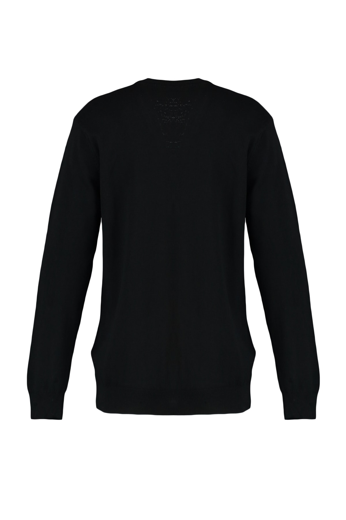 Trendyolmilla  Siyah Slim Fit Pamuklu V Yaka Düğmeli Hırka TMNAW21HI0274 - Görsel 8