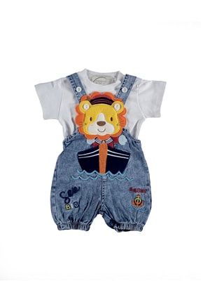 Kot Salopet Aslan T-shirt Erkek Bebek 2’li Takım 352080