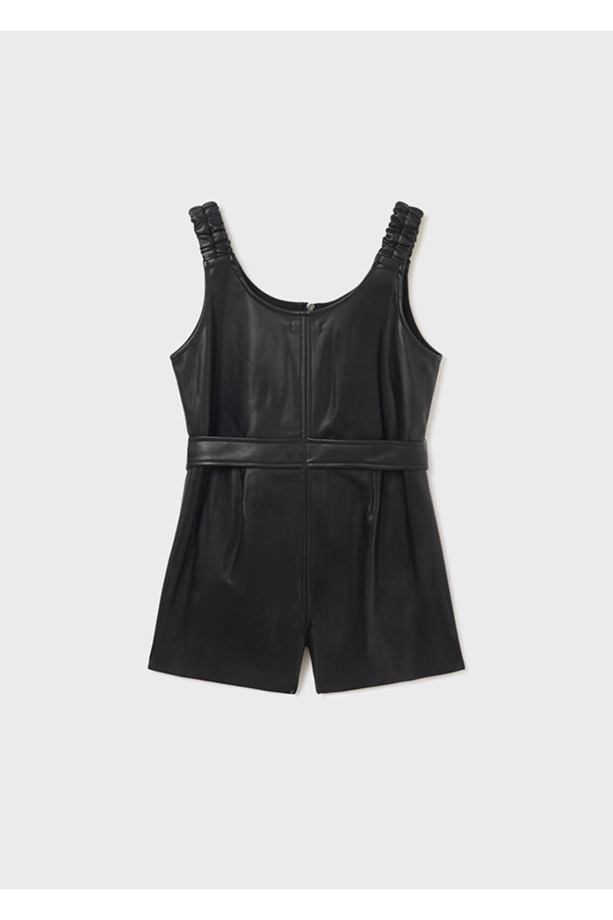 White faux leather hotsell jumpsuit