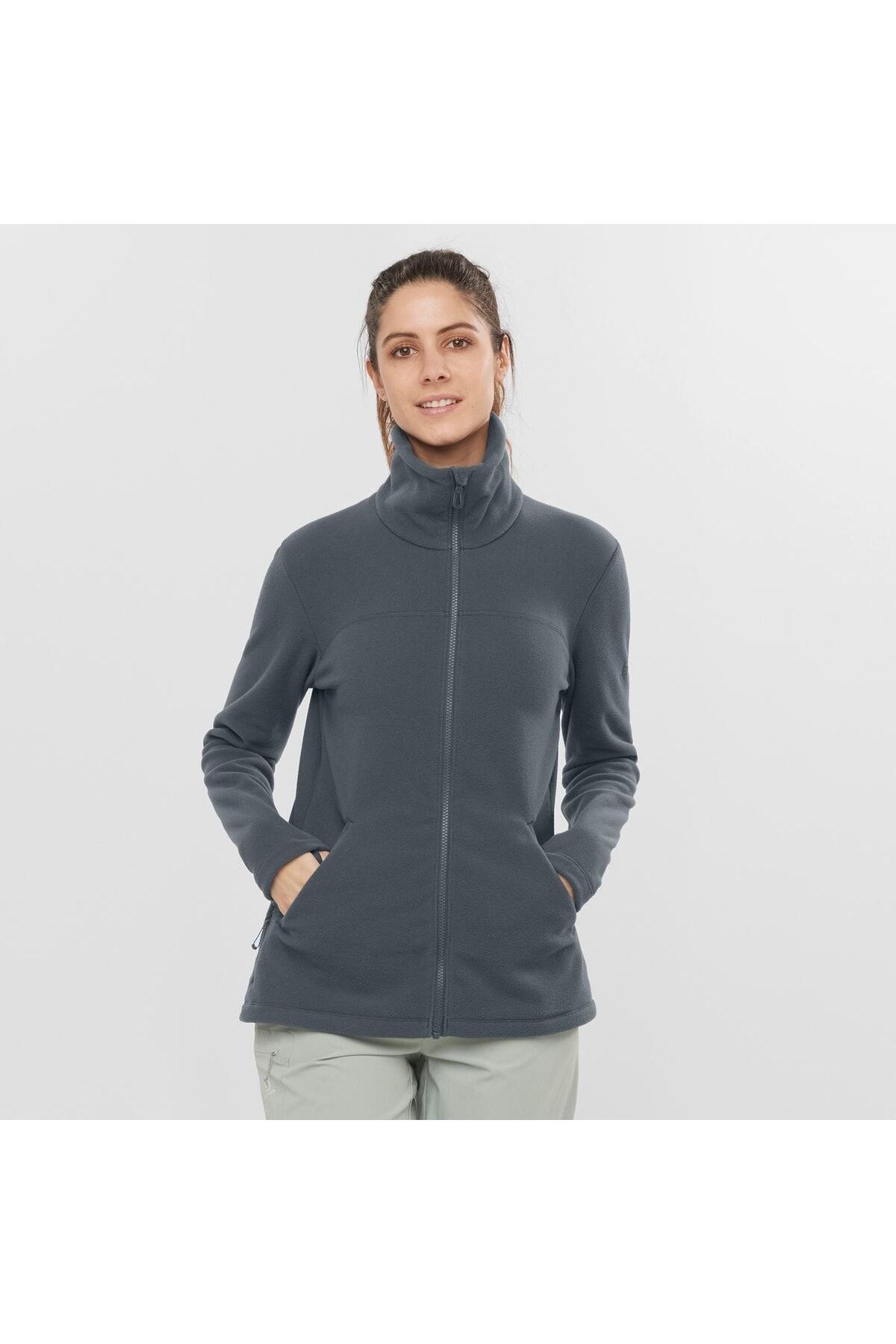 Salomon سویشرت زنانه پشمی Sntıal Cozy Fleece Fz W مشکی