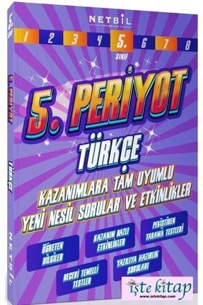 Netbil 5. Sınıf Periyot Türkçe Etkinlikli Soru Bankası 081291