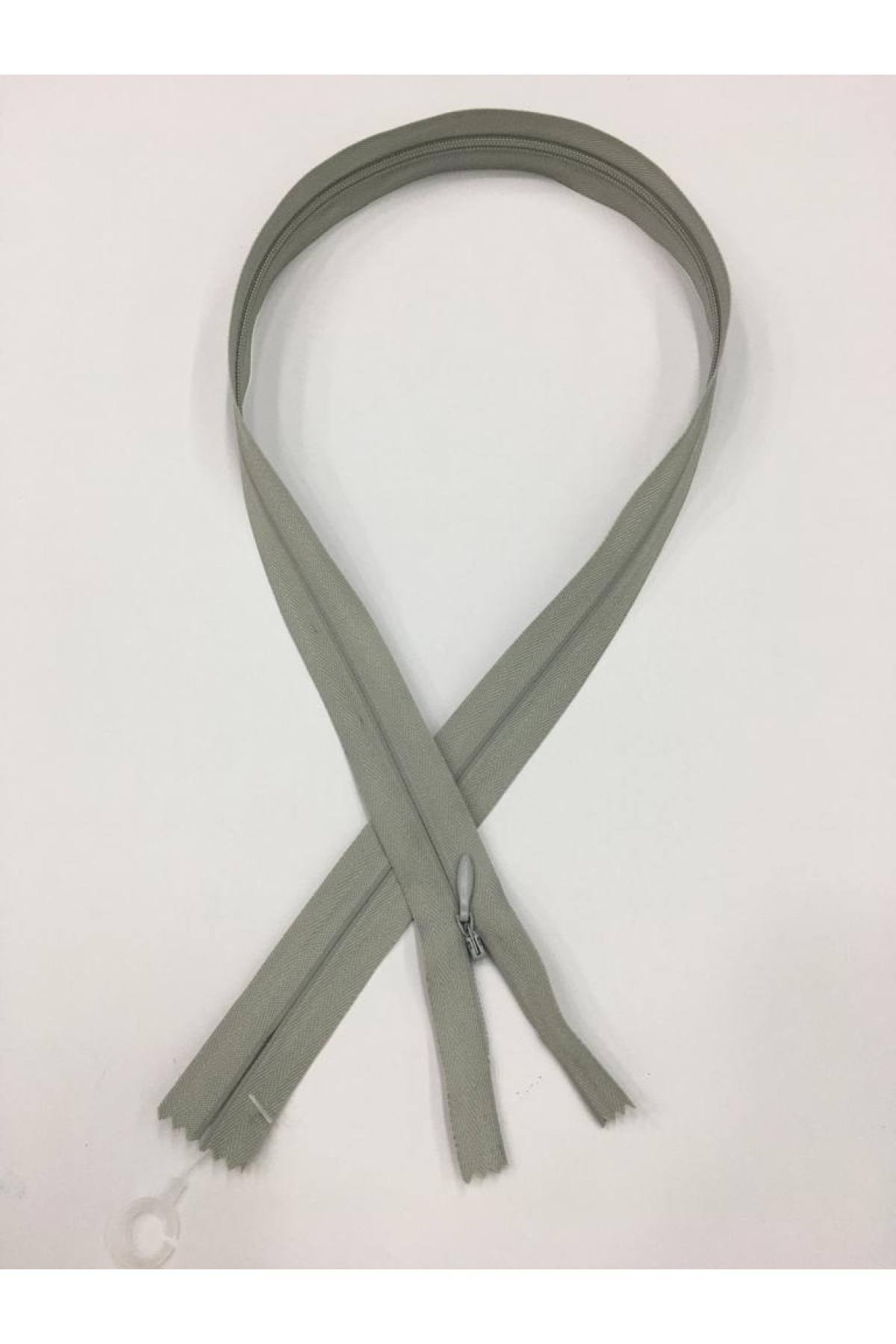 Hidden Dress Zipper / Extra Thick Teeth / 70 Cm Gray