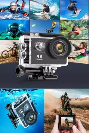4k Full Hd Kayıt Yapan Fotoğraf Çekebilen 30 Metreye Kadar Su Geçirmez 4k Kayıt Aksiyon Kamerası kb0010a