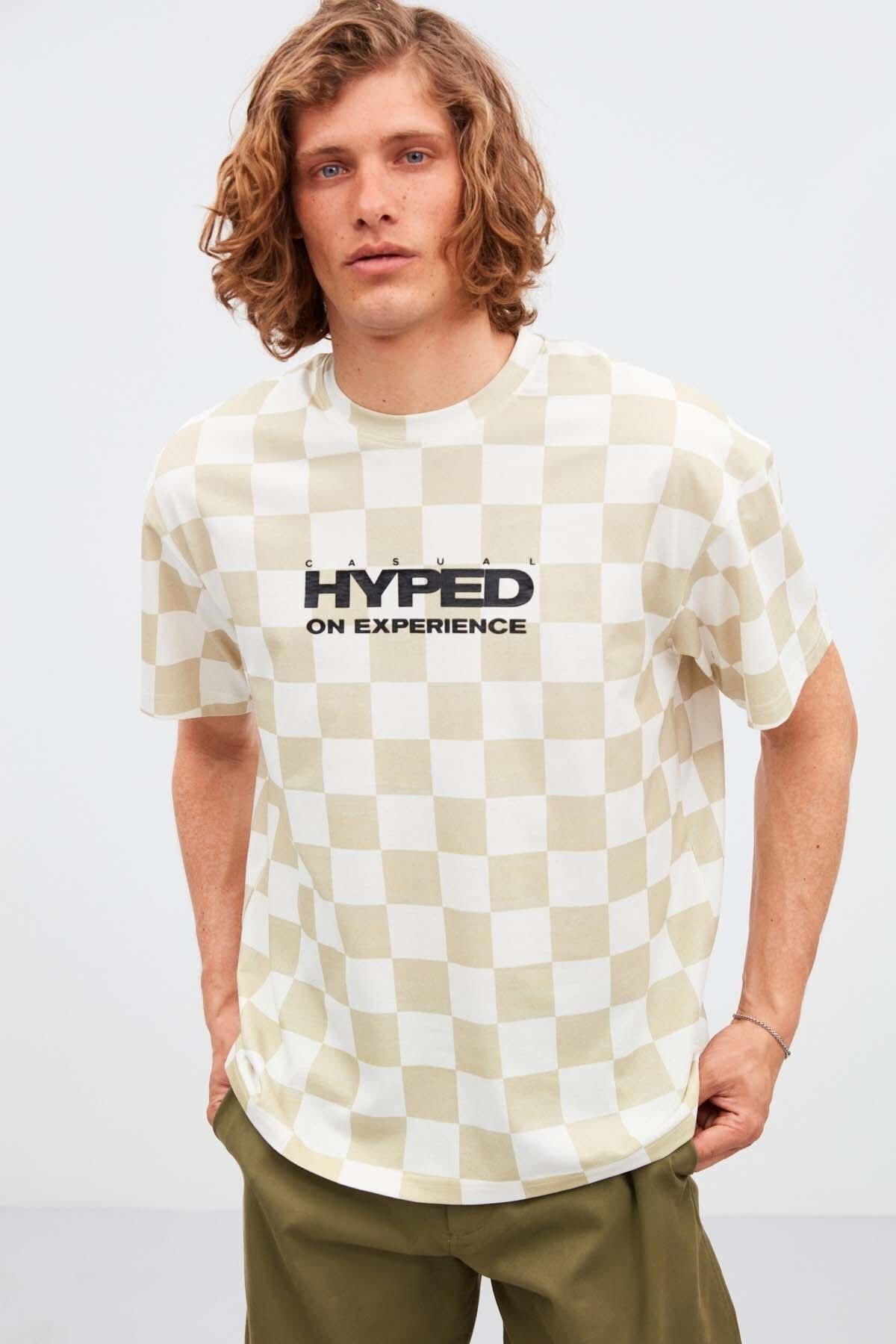 GRIMELANGE Warren Oversize Beyaz T-shirt