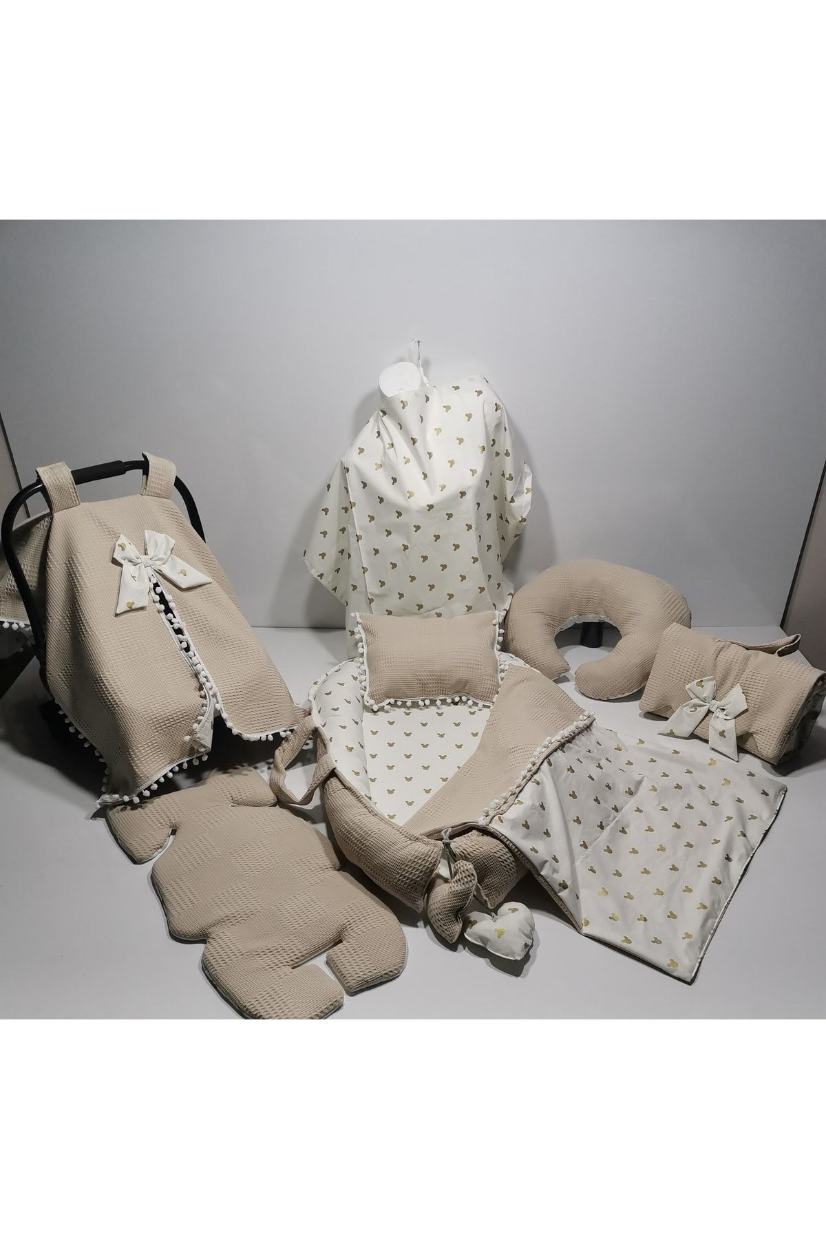 Waffle Vizon Micemauslu 10 Parça Babynest Seti