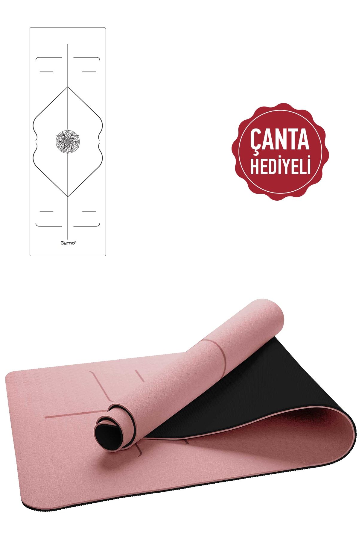 زیرانداز پیلاتس تراز 6MM TPE یوگا MAT PILATES CUSHION SCARLET BAGING Gymo