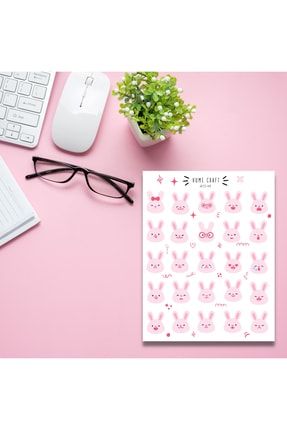 Tavşanlı Mood Sticker Seti Planlayıcı Ajanda Bullet Journal Için Uygundur mood1