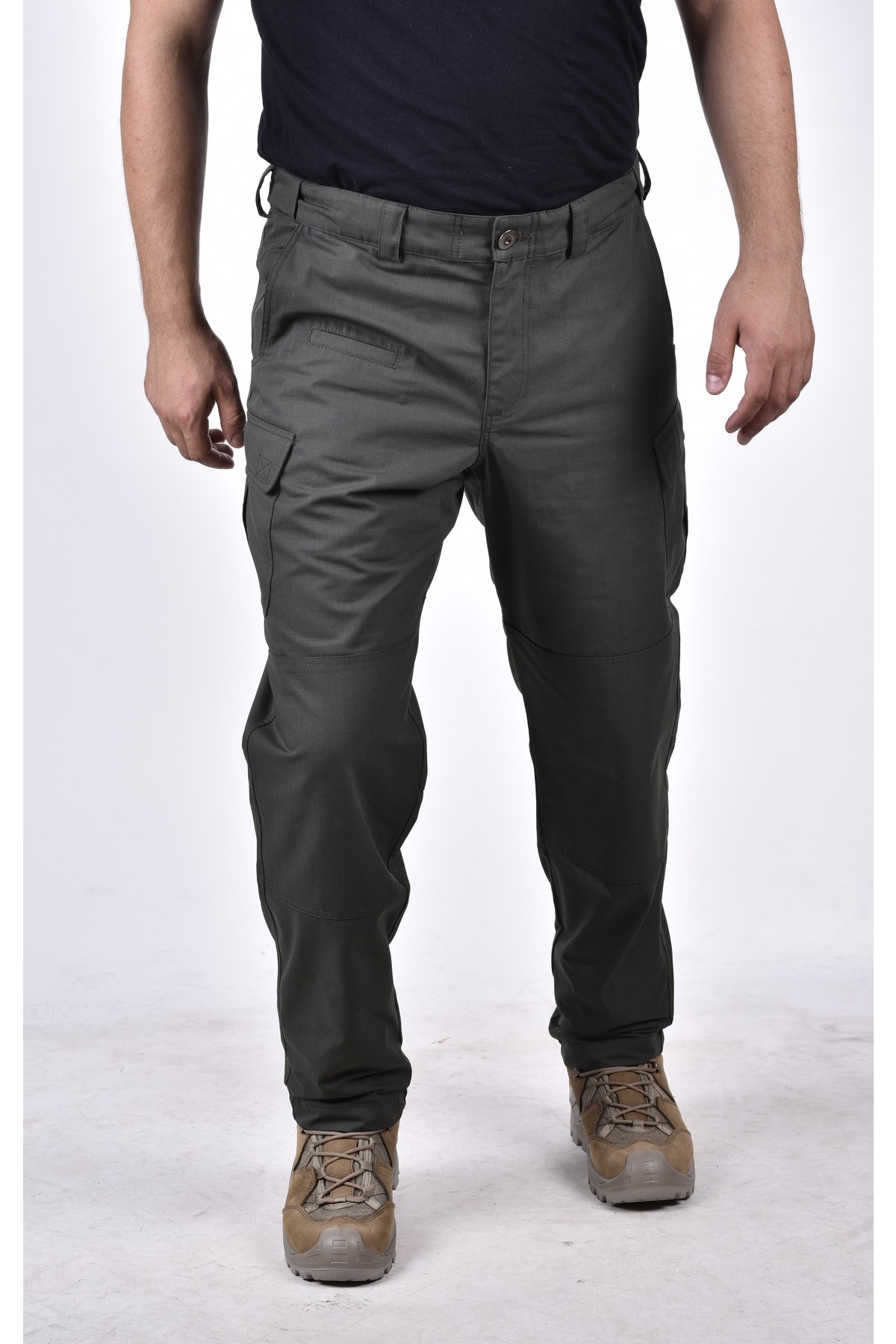 Seba Collection Erkek Haki Likrasız Ripstop Outdoor & Spor Giyim Taktik Pantolon