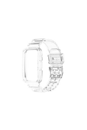 Huawei Watch Fit 2 Uyumlu Renkli Şeffaf Silikon Kordon Kayış ED6499