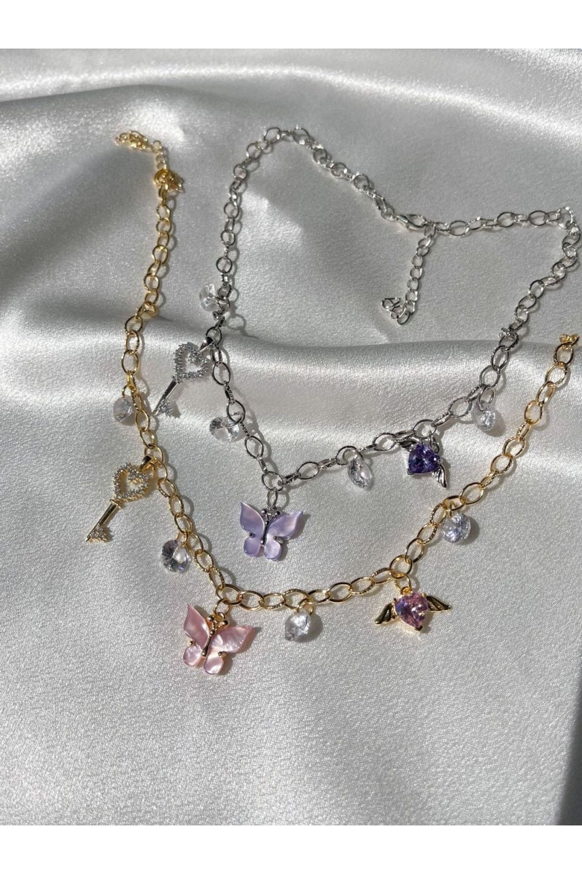 Butterfly outlet choker silver