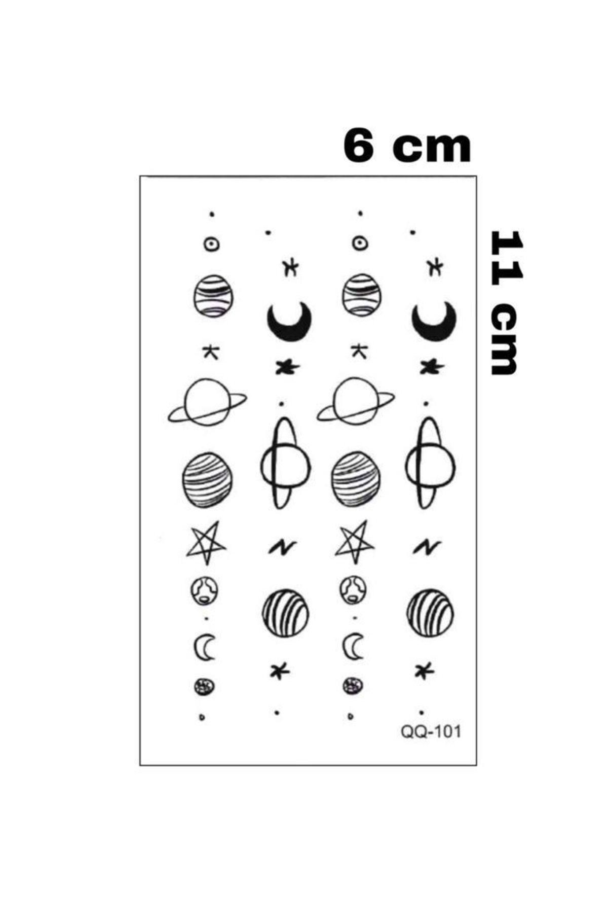 Mecit Tuhafiye Gezegen Ay Yıldız Güneş Dövme