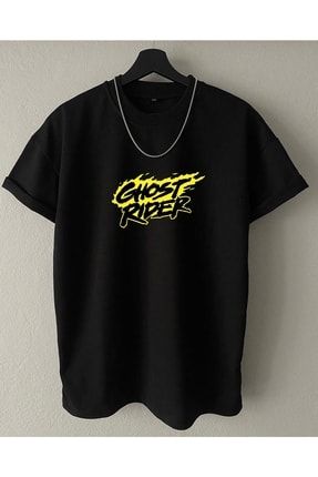 Oversize T-shirt Dijital Baskılı GhostRider