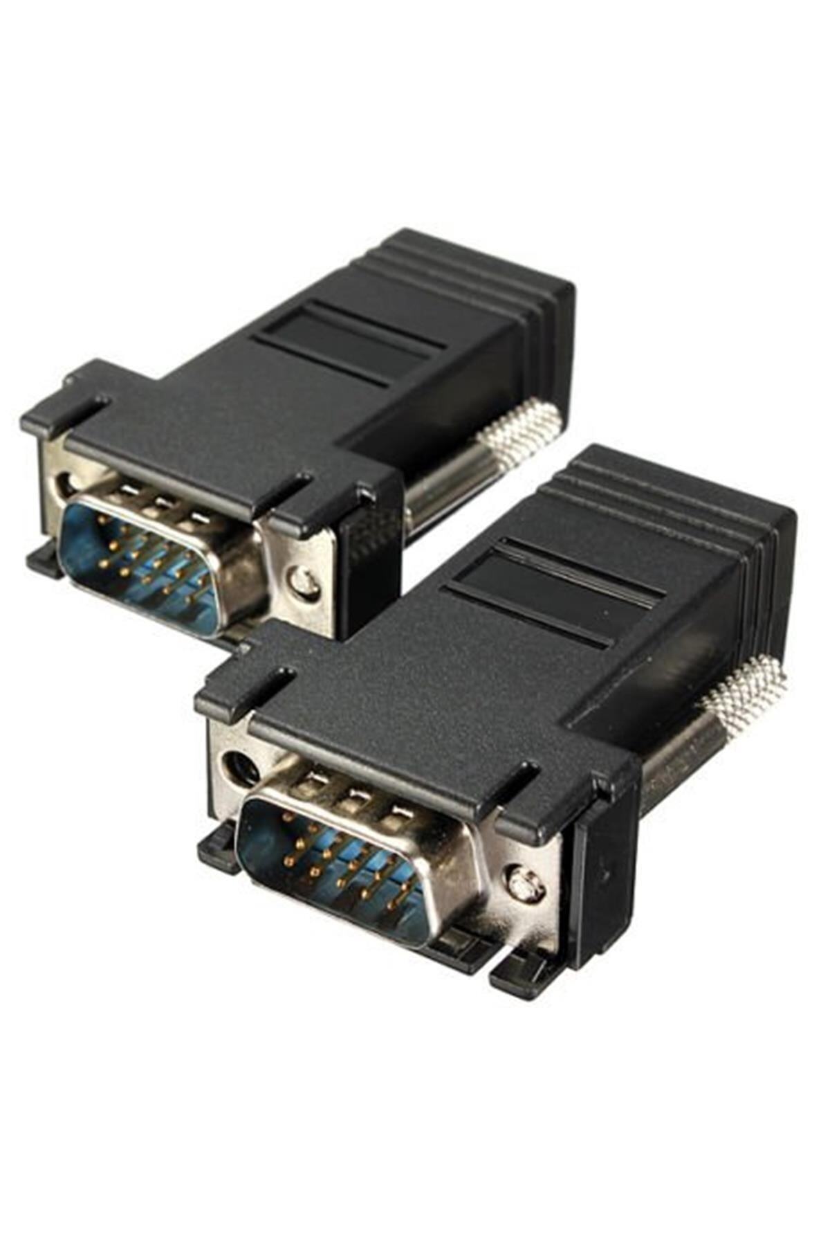 Alfais Marka: 5059 Rj45 Vga Ekleme Ek 30 Metre Uzatıcı Cat5/6 Monitör Extender (2 Adet) Kategori: M