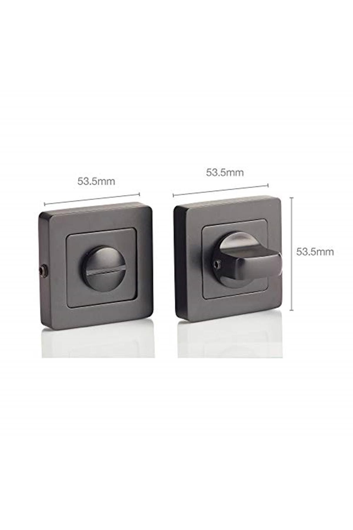 Yale-Bologna Series 35-zr-8x8-a003-wc-56-11 - Black Matte Coated WC Type Door Handle 3