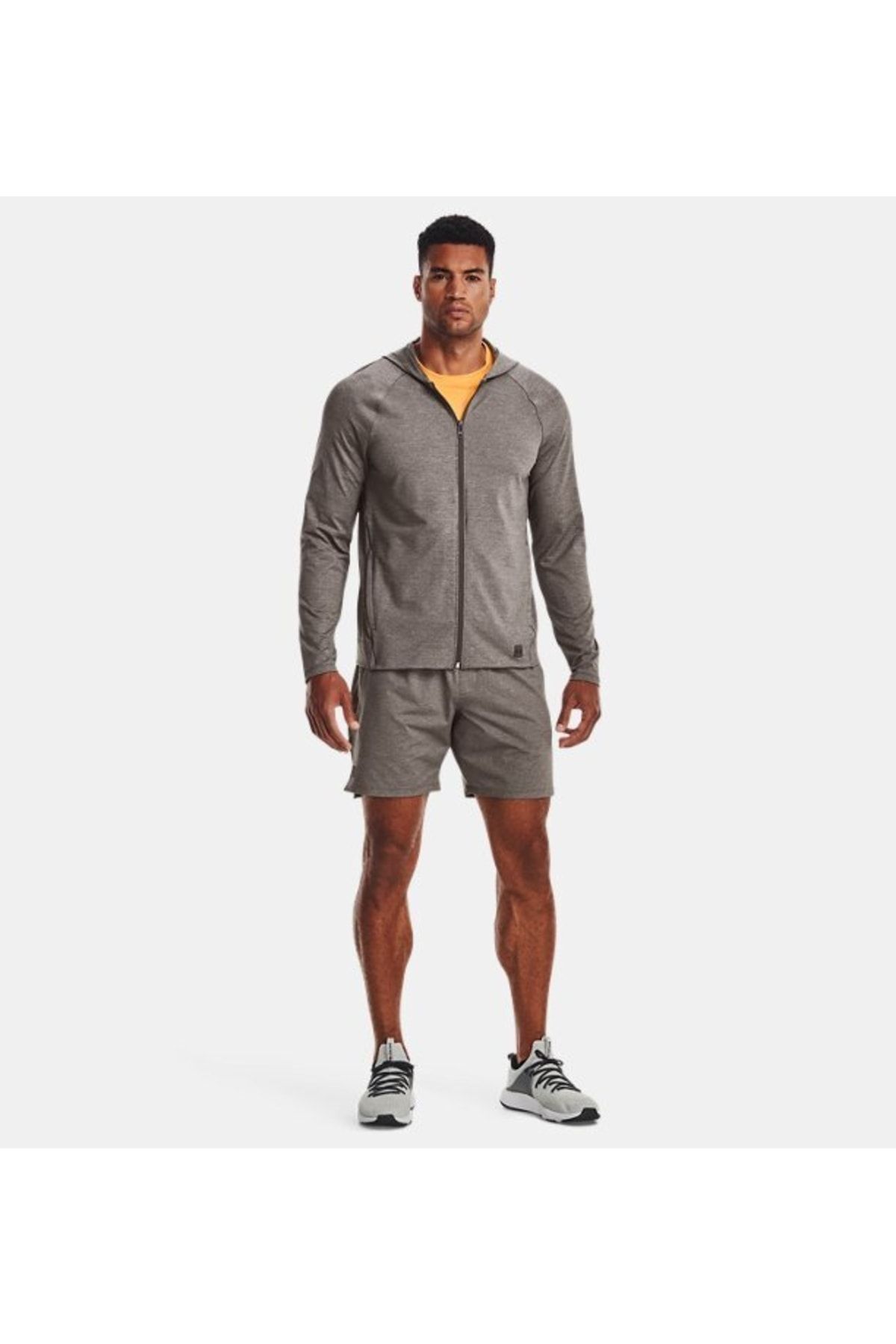سویشرت ورزشی خاکستری مردانه زیپ با اندازه کامل نصف النهار Under Armour
