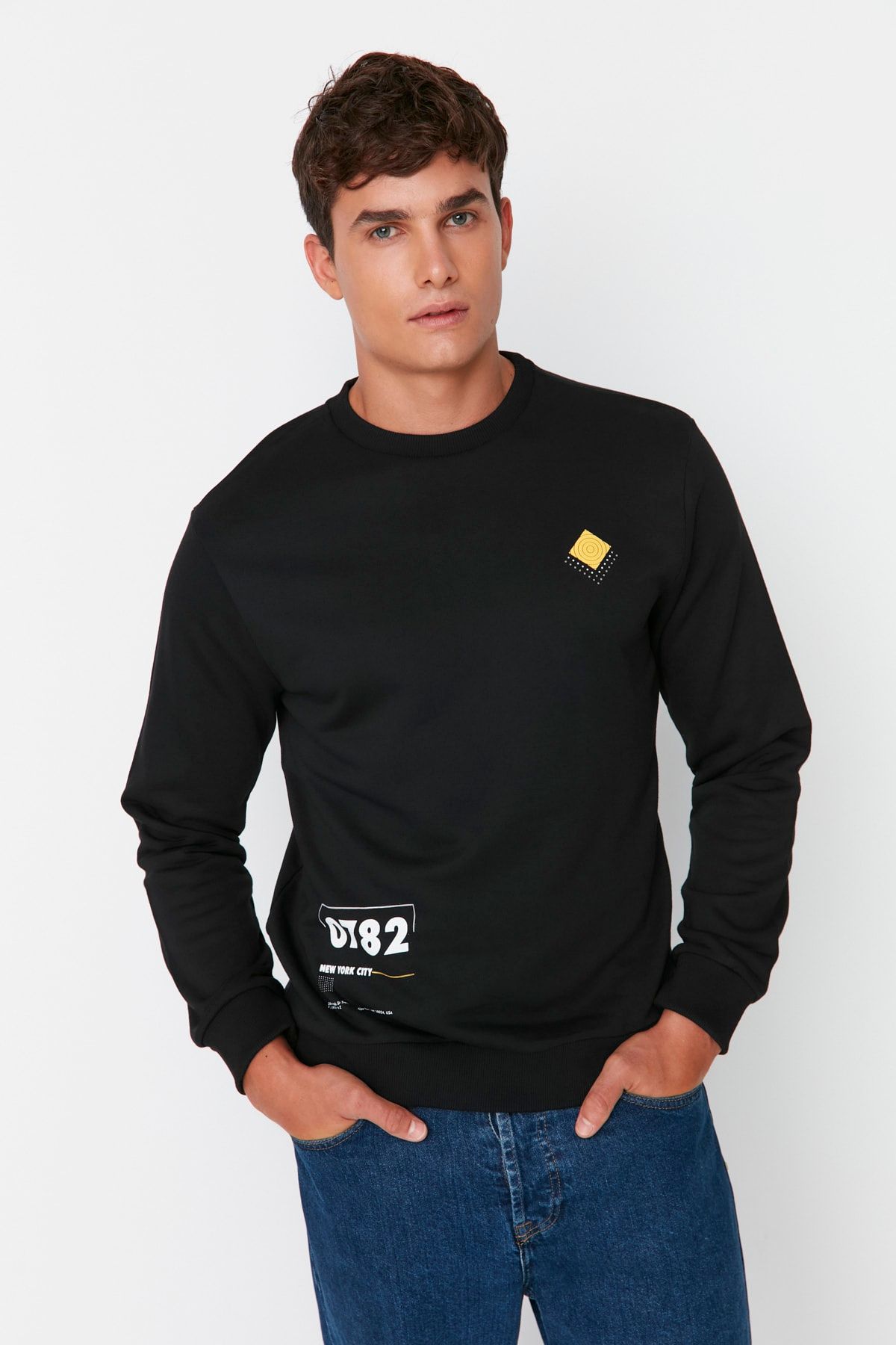 Trendyol Collection Sweatshirt Schwarz Regular Fit
