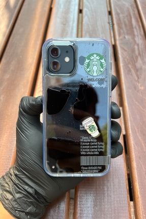 Iphone 12 - 12 Pro Uyumlu Sulu Starbucks Americano Kılıf 1212PRSTRBCKS1