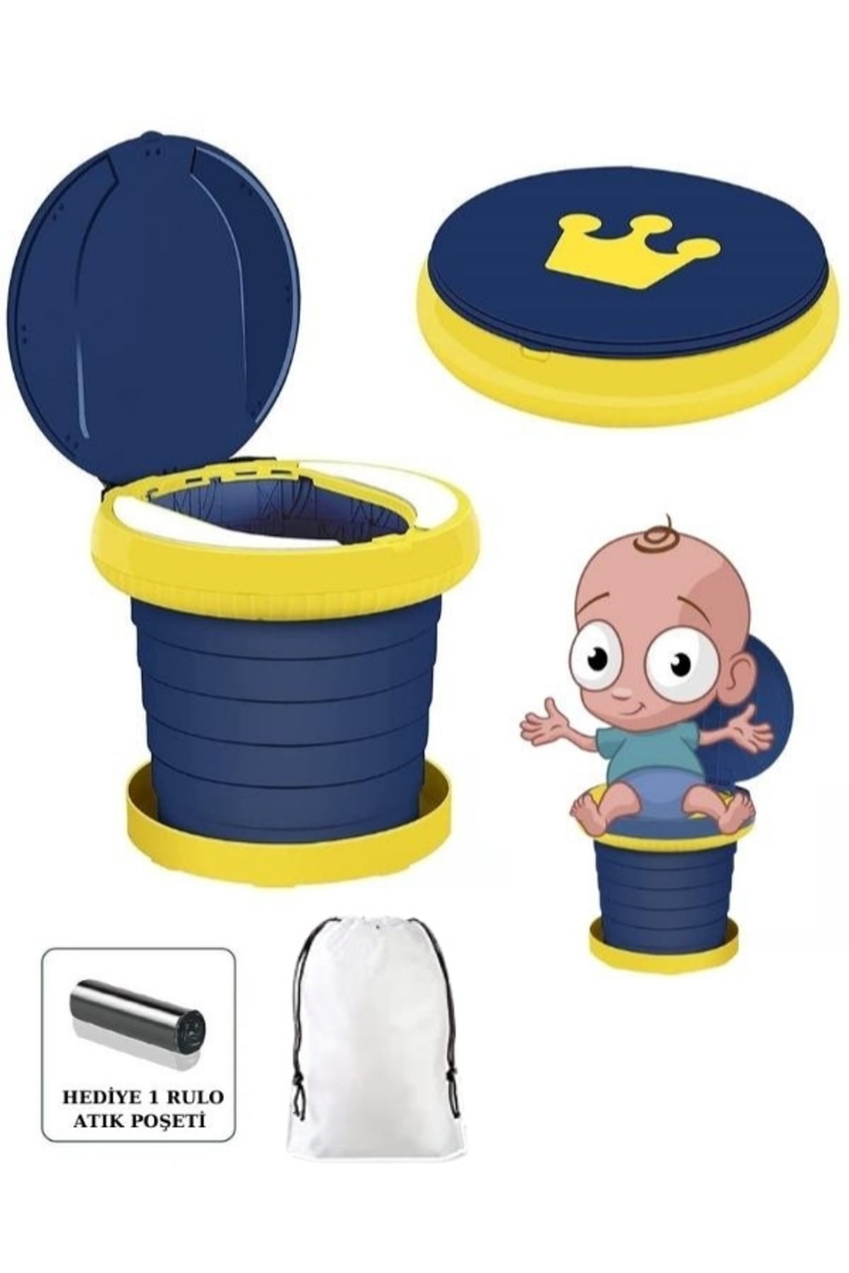 MooieBaby's Katlanabilir Çocuk Tuvaleti Plus,çok Fonksiyonlu Alıştırma Tuvaleti,carry Potty,taşınabilir Lazımlık NE12220