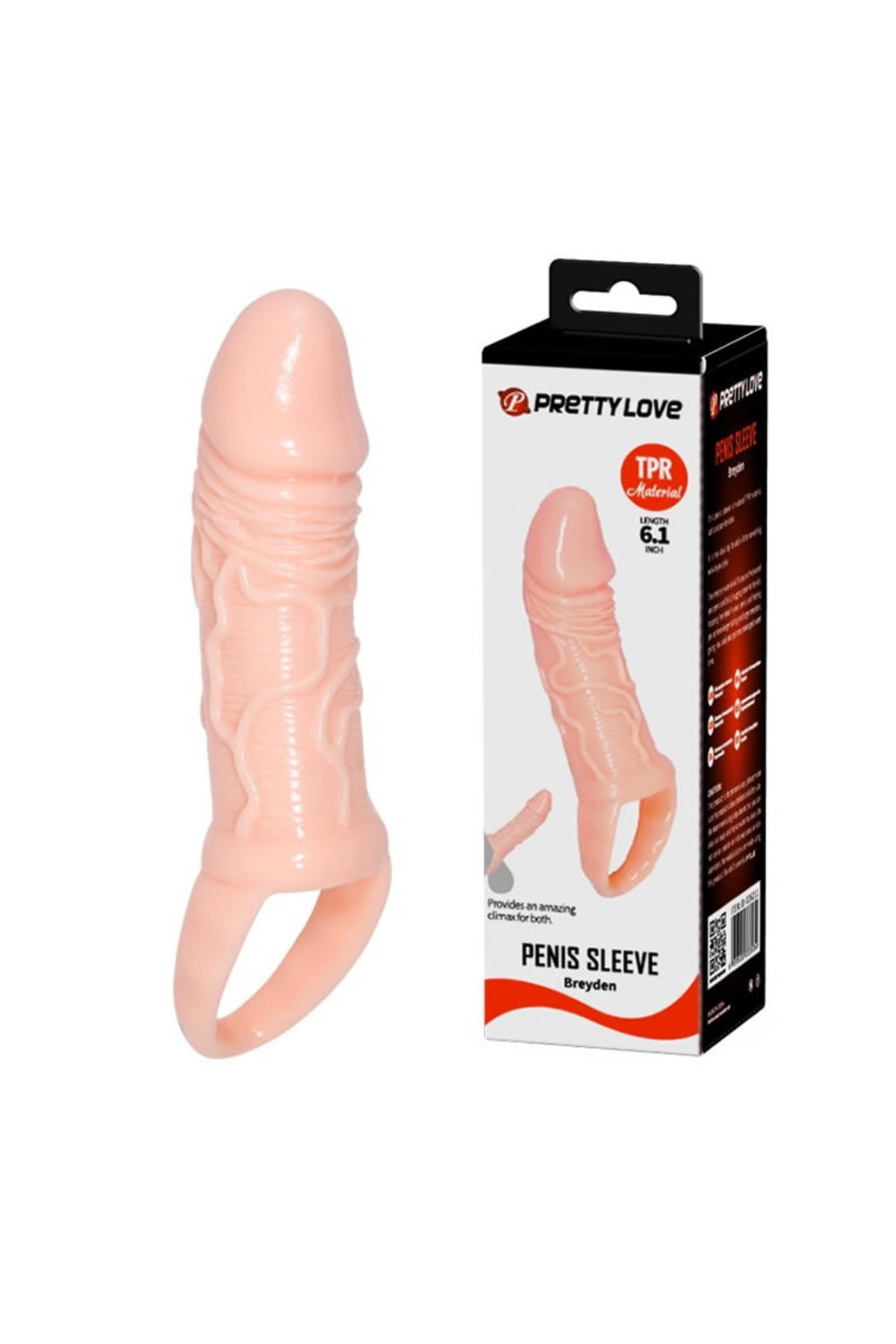 Sleeve Ten Rengi Silikon Dolgulu Penis Kılıfı