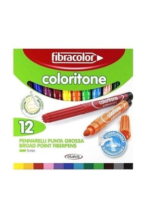 Coloritone Kalın Uçlu Keçeli Kalem 12 Renk U206769