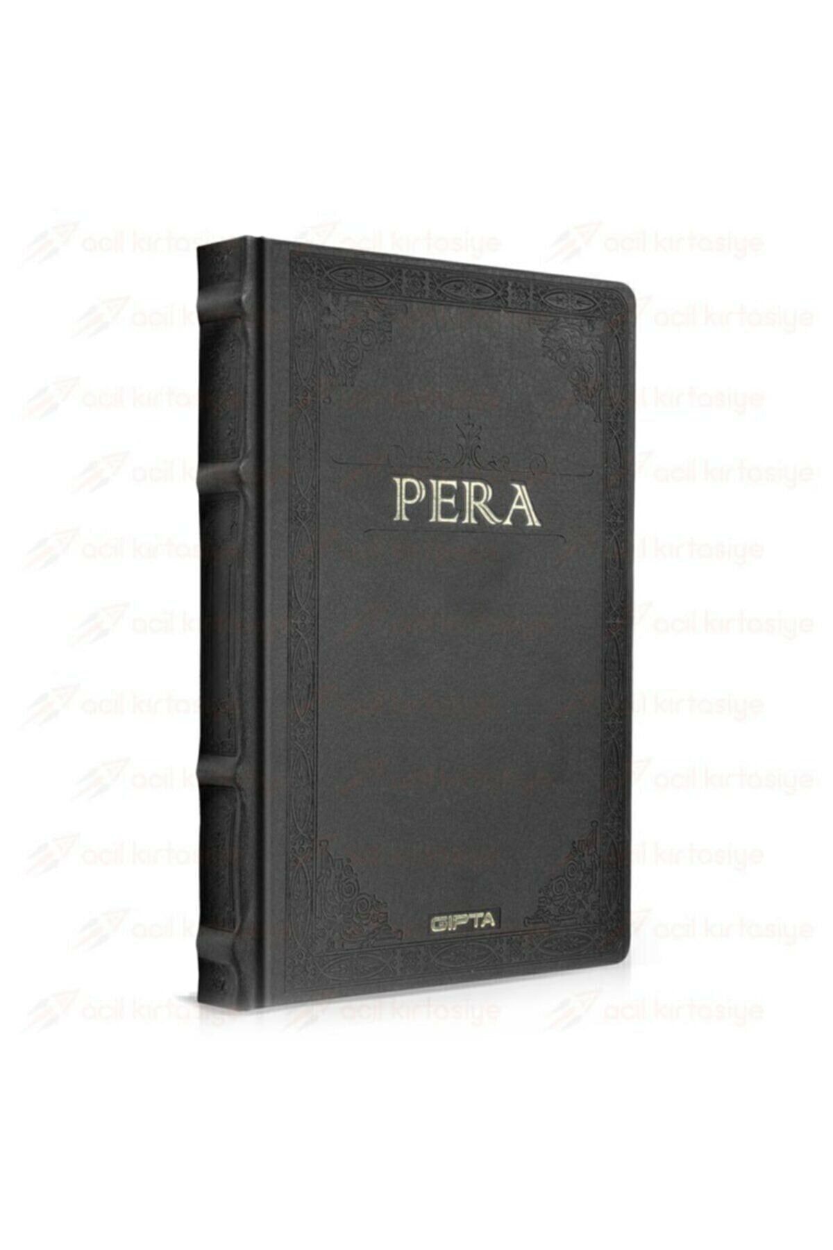 Gıpta Pera Ciltli Deri Kapak 9x14 Çizgisiz Defter