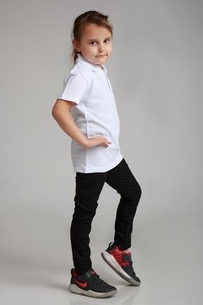 Unısex Çocuk Polo Yaka Kısa Kol Okul T-shirt YENİKISAPOLOKL0880