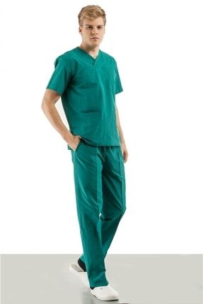 Doktor Hemşire Ameliyathane Cerrah Hastane Yeşil V Yaka Takım 05104
