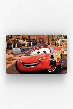 Cars Şimşek Mcqueen- Çipli Kart Kaplama Stickerı HPN-3130