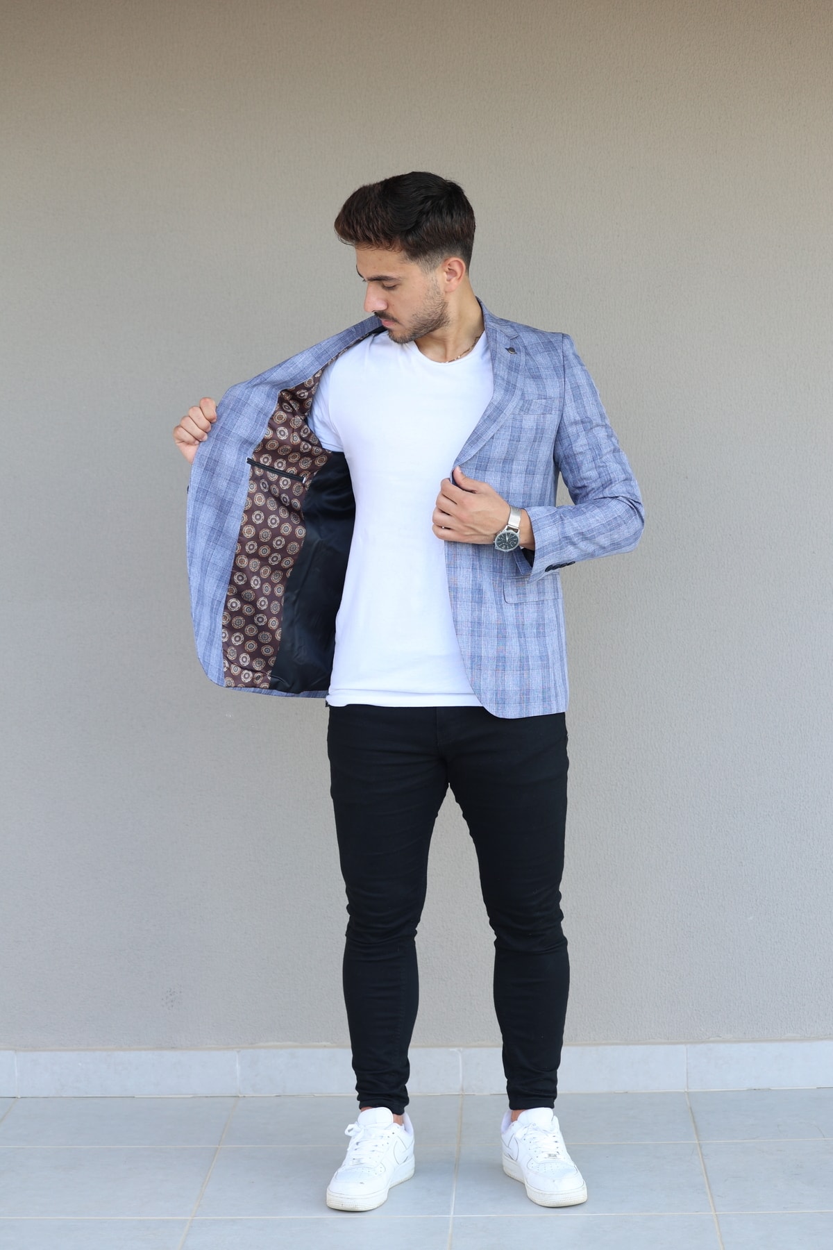 ژاکت مردانه آبی Luisero | 1233 اورجینال - تصویر 3