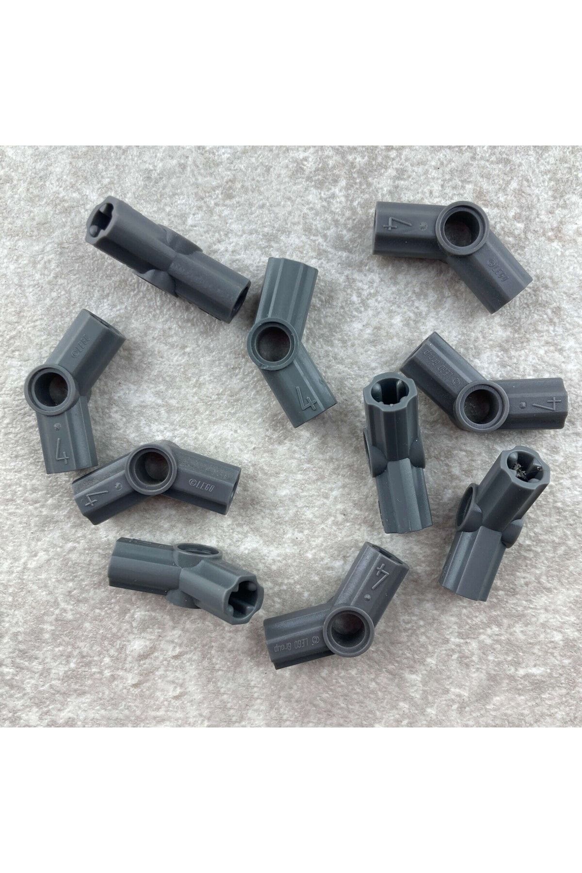 LEGO-Original Technic Custom Axle Connector Angled#3 Connection Parts Dark Gray 2 Pieces to Send 2