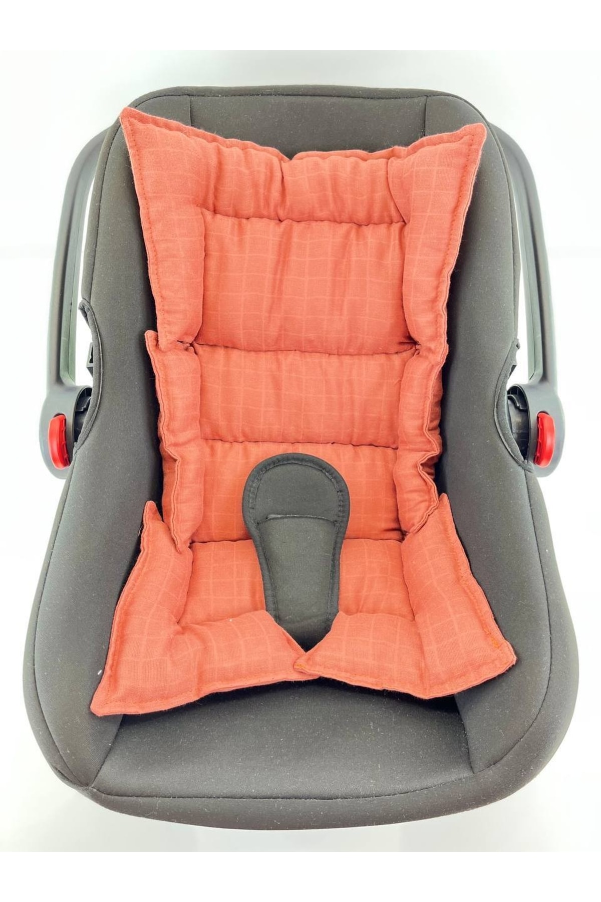 Puro Cotone %100 Pamuk Puset Örtüsü Ve Puset Minderi Kiremit fotoğrafı 3 (önizleme)