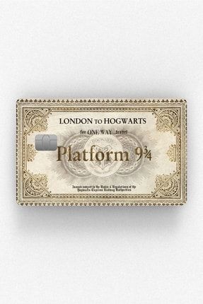 Harry Potter Platform 9 3/4 Bilet - Kart Kaplama Etiketi HPN-3061