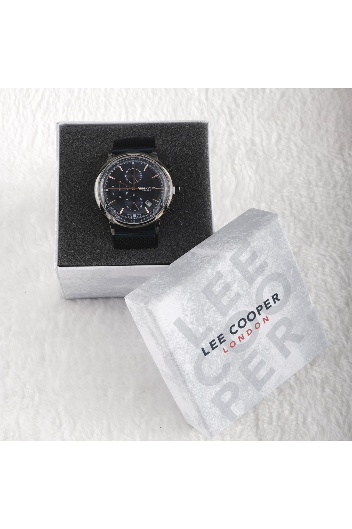 ساعت مردانه آبی سرمه ای لی کوپرLee Cooper | LC6954.950 اورجینال - تصویر 4