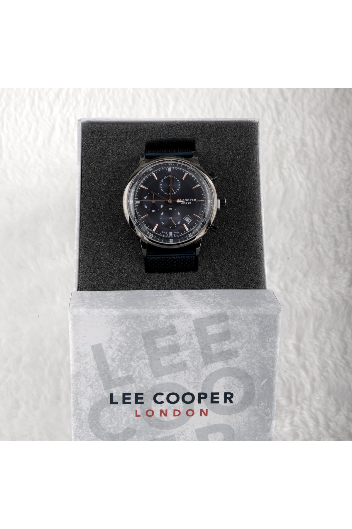 ساعت مردانه آبی سرمه ای لی کوپرLee Cooper | LC6954.950 اورجینال - تصویر 5