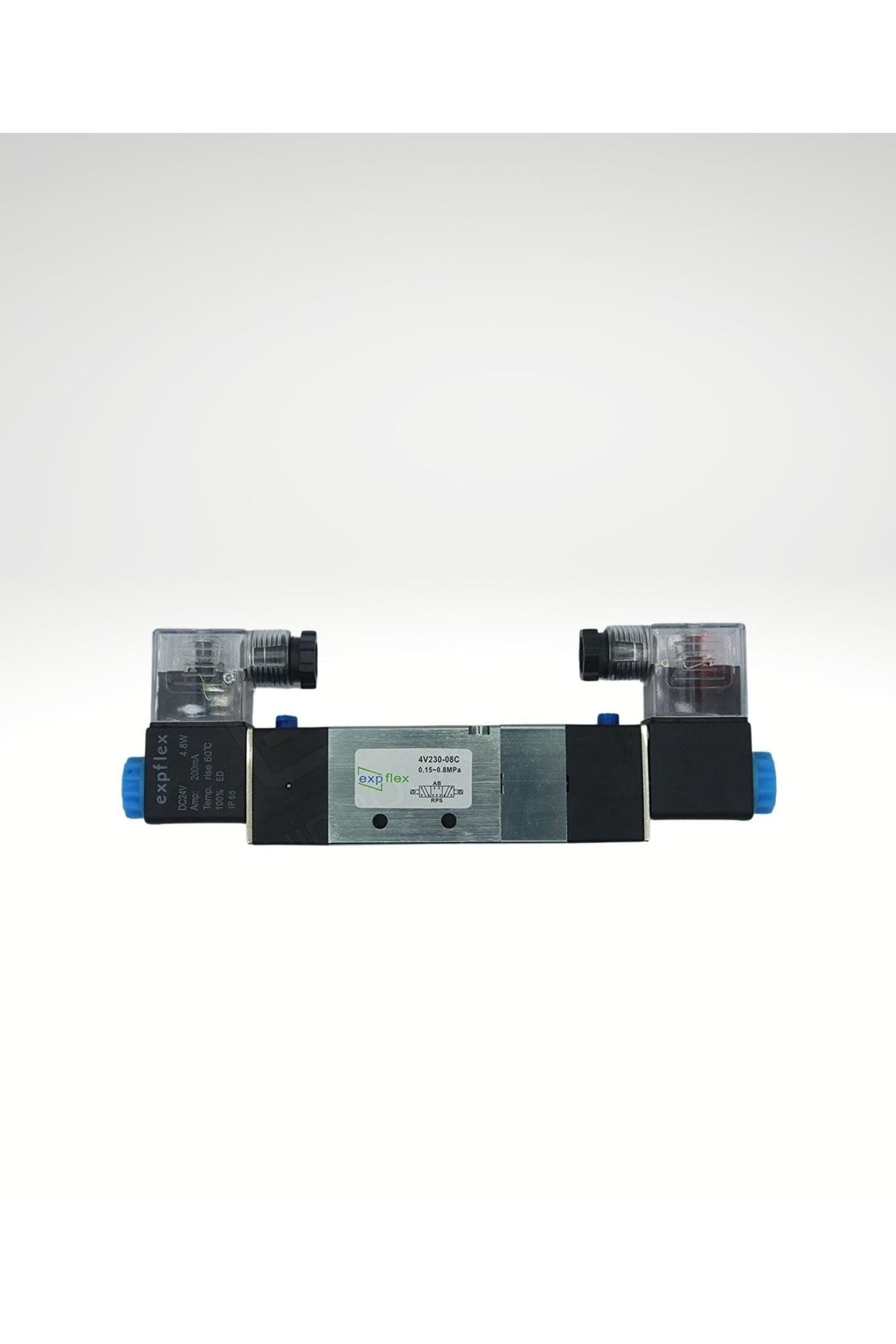 4v230c-08 1/4 5-3 Çift Bobin Valf Kapalı merkez