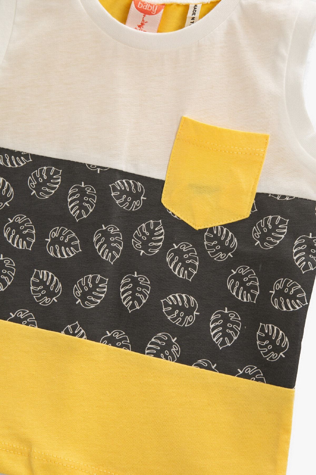 Koton-Baby Boy Ecru Patterned Undershirt 2SMB30003TK 3
