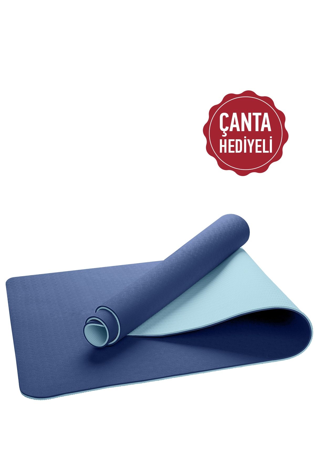 زیرانداز پیلاتس آبی مات اکولوژیکی 6 میلی متر TPE Pilates Cushion Yoga Mat Blue Gymo