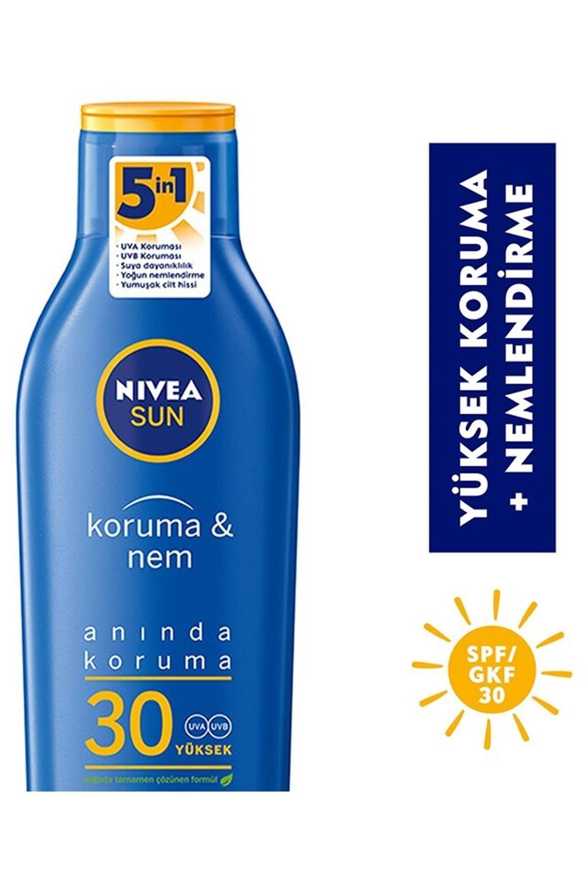 NIVEA-Sun Protection and Moisture - 30gkf 200ml Sun Lotion, 2023 Model 2